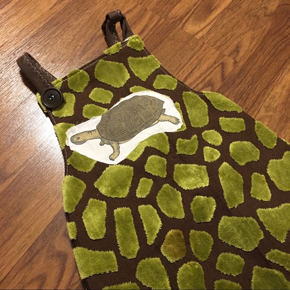 Size 2/3 toddler OOAK handmade turtle romper - Picture 4 of 6